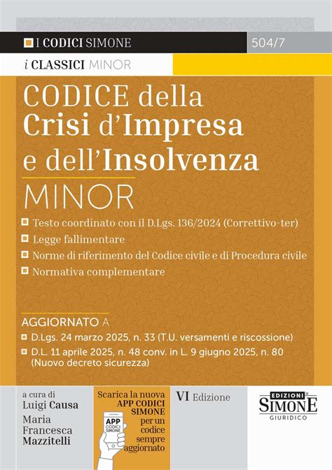 Diagramma di flusso del Codice della Crisi d'Impresa e dell'Insolvenza