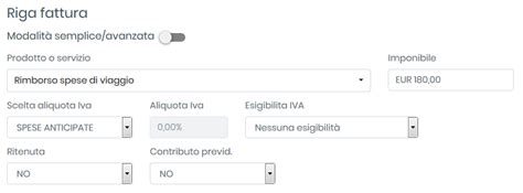 Struttura fattura elettronica con spese anticipate