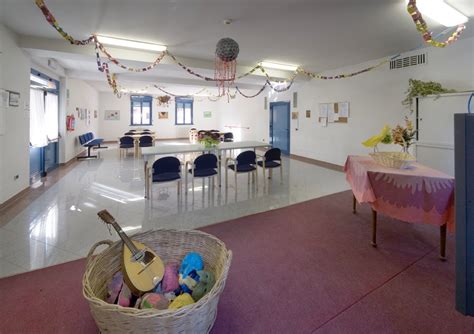 Piantina schematica di una RSA con aree comuni e spazi privati