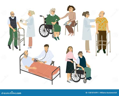 Illustrazione di persone che ricevono assistenza sociale