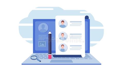 Illustrazione di un lavoratore che compila una domanda online su un computer