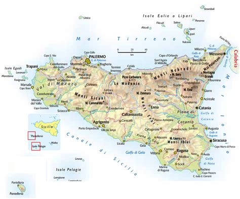 Mappa della Sicilia con evidenziati i comuni della zona di Nizza di Sicilia