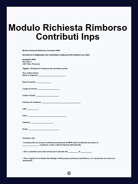 documento di identità e modulo di rimborso