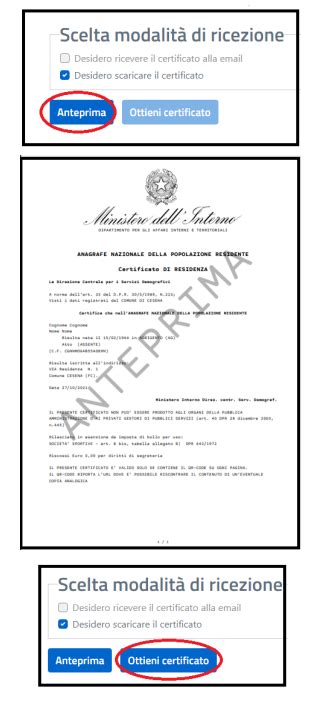 Documento di identità e certificati anagrafici