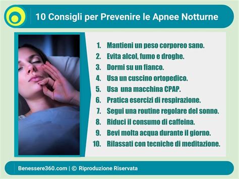 Schema dei sintomi delle apnee notturne