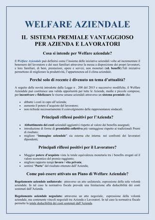 Schema comparativo delle diverse opzioni di welfare aziendale per il fitness