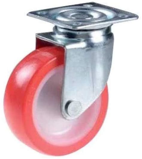 Ruota piroettante in poliuretano con piastra di fissaggio