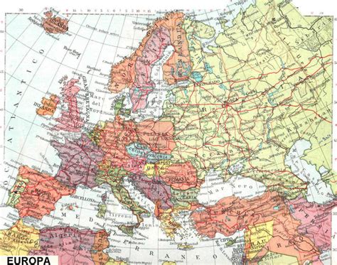 Mappa dell'Europa con frecce che indicano il movimento di persone
