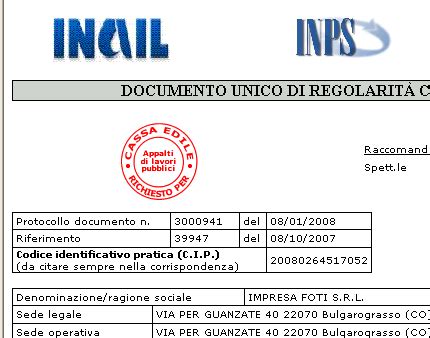 Schema che illustra le differenze tra Codice Cassa Edile e Codice Impresa INAIL