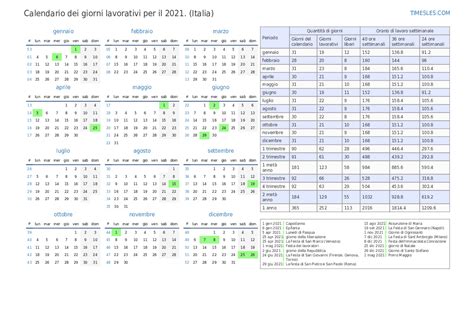 Calendario con giorni lavorativi e riposi evidenziati