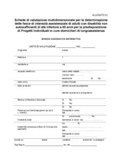 scheda valutazione multidimensionale anziano