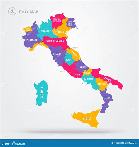 Mappa dell'Italia con evidenziate regioni con maggiore presenza di badanti rumene
