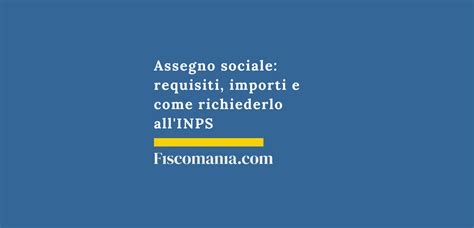 Infografica che riassume i requisiti per l'Assegno Sociale