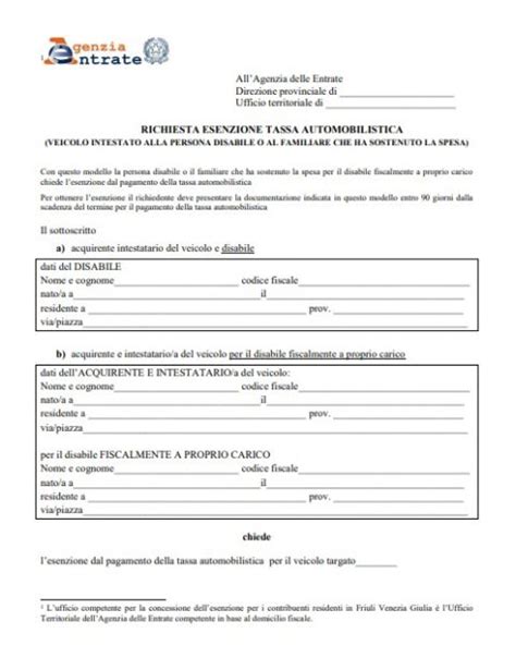 Illustrazione di una persona che compila un modulo di richiesta di esenzione bollo auto.