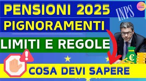 Grafico che illustra l'evoluzione dei limiti di pignorabilità della pensione