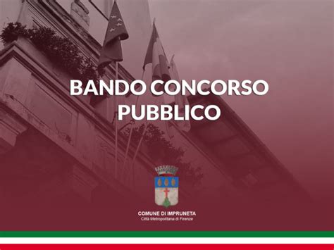 Bando di concorso pubblico