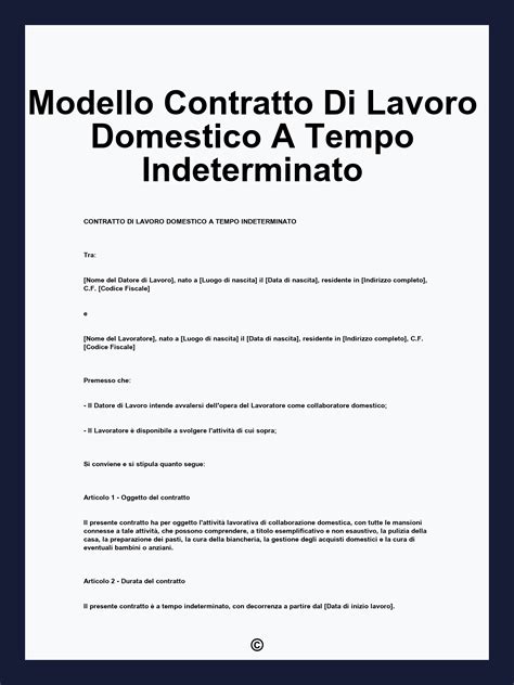Simbolo di contratto di lavoro domestico