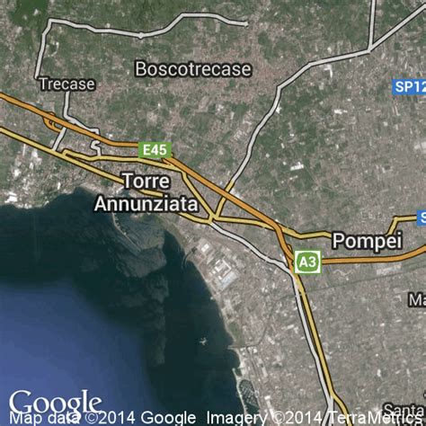Mappa di Torre Annunziata con evidenziati i principali uffici comunali e aree di interesse sociale