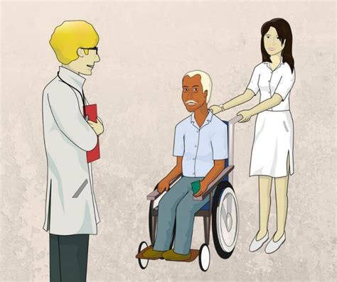 Illustrazione di una persona che riceve un ausilio medico