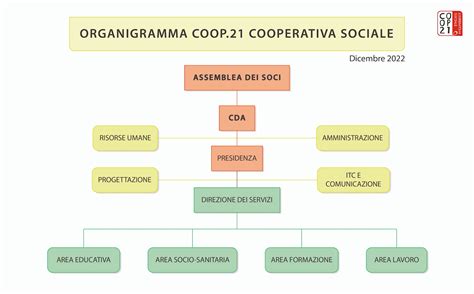 Diagramma che illustra la struttura di una cooperativa sociale all'interno di un consorzio