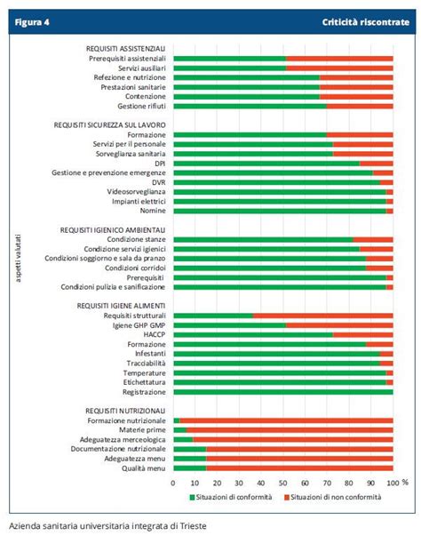 Diagramma che illustra le criticità nelle strutture per anziani
