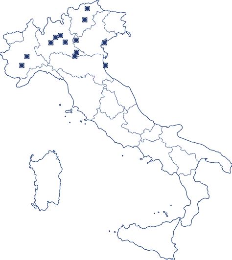 Mappa che indica le sedi operative della Fondazione Centro di Solidarietà
