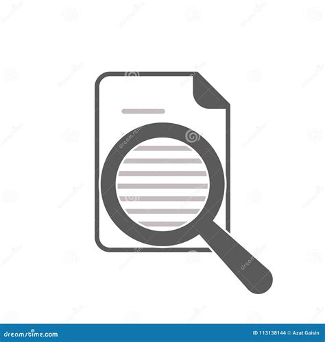 Icona di un documento legale con una lente d'ingrandimento