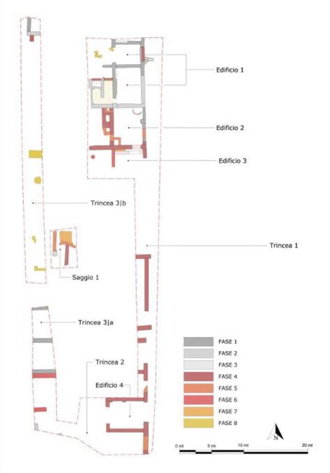 Pianta schematica dei corpi di fabbrica