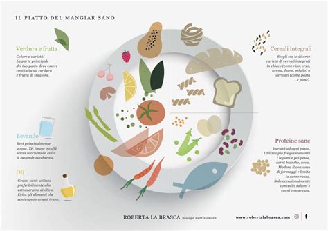 Illustrazione di un pasto sostitutivo bilanciato con icone di nutrienti