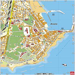 Mappa di Anzio con evidenziate aree residenziali