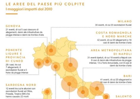 Mappa della Sardegna con evidenziate le aree maggiormente colpite
