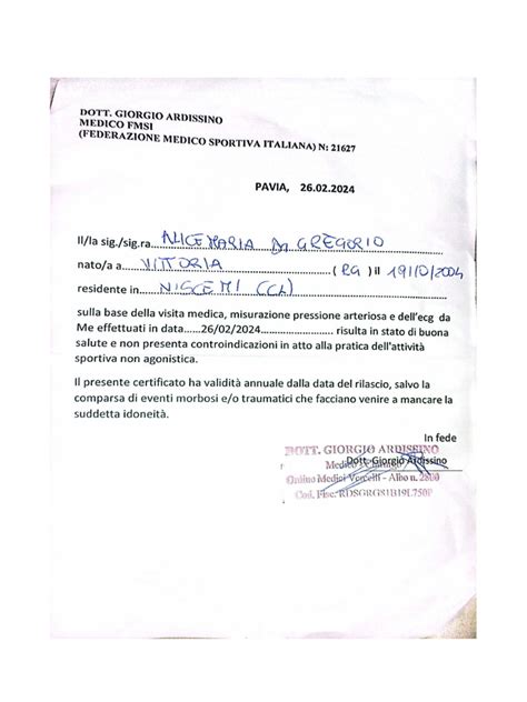 Icona di un certificato medico con una croce