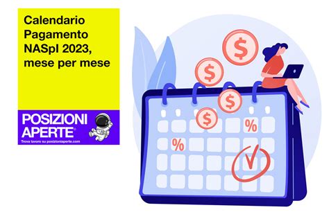 Calendario con date di pagamento NASpI