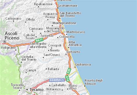 Mappa di Alba Adriatica con posizione dell'Albergo Désirée