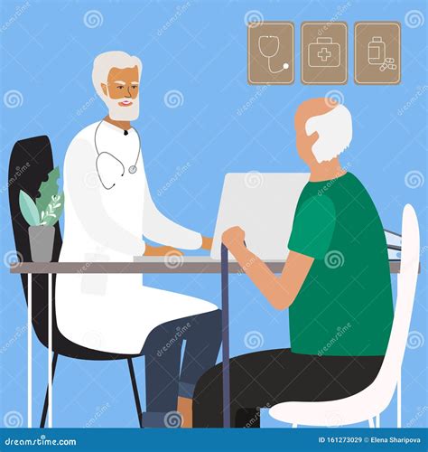 Anziano che consulta un medico