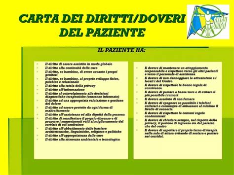 Illustrazione di una Carta dei Servizi con simboli di trasparenza e diritti del paziente.