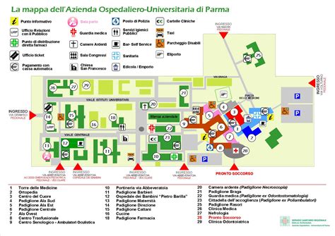Mappa Italia con indicazione ospedale