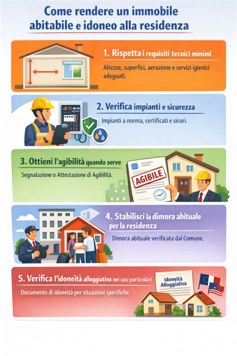 Infografica che illustra i requisiti per l'accesso all'alloggio