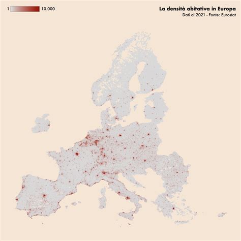 Mappa Europa con densità posti letto RSA