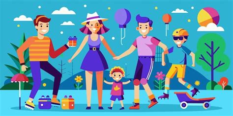 Illustrazione di una famiglia che si supporta finanziariamente