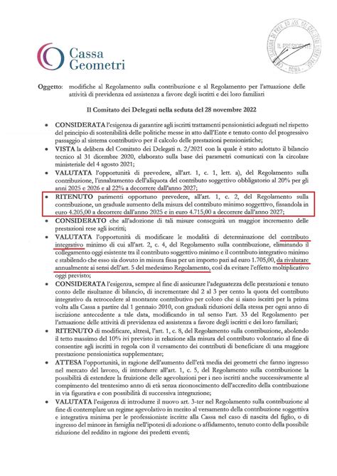 Diagramma che illustra l'aumento progressivo del contributo soggettivo