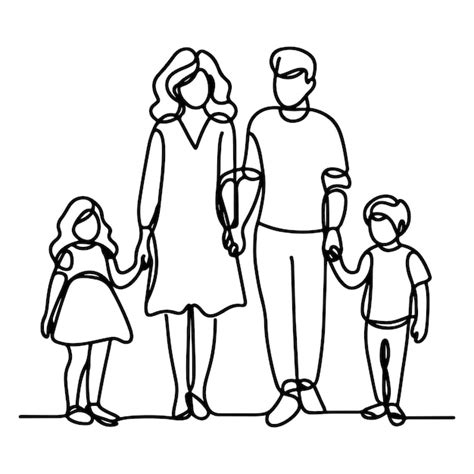 Illustrazione stilizzata di una famiglia con figli