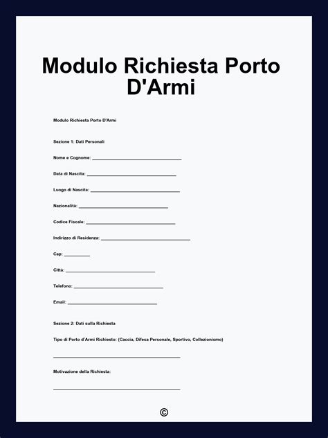 Documenti di porto d'armi