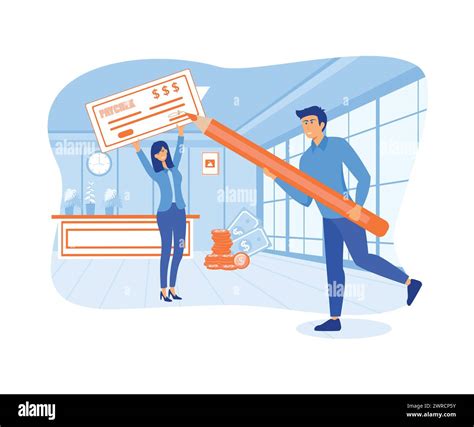 Lavoratori che ricevono un assegno