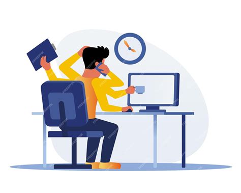 Illustrazione stilizzata di un lavoratore che soffre di ansia e depressione sul posto di lavoro