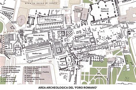Mappa del Foro Romano con percorsi accessibili