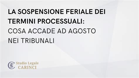 Illustrazione grafica della sospensione dei termini