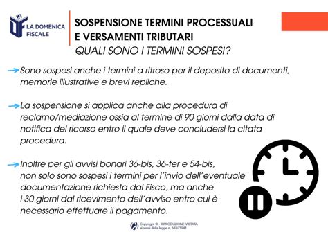 Cronologia degli eventi normativi relativi alla sospensione dei termini