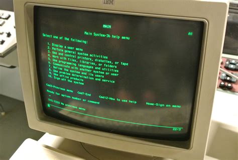 Old computer system with data