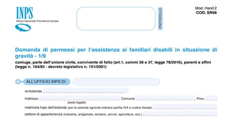 Illustrazione di un modulo di domanda INPS